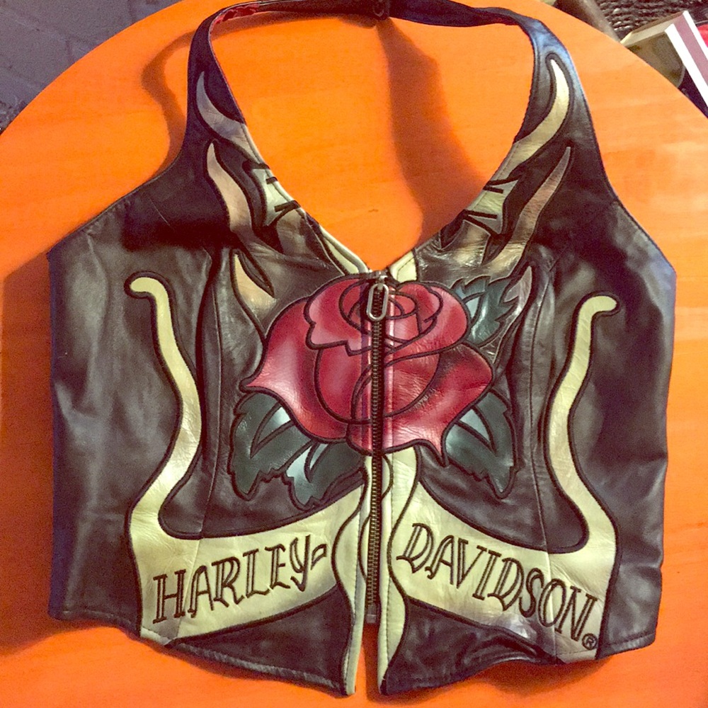Leather Harley Davidson vest
